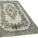 Handwoven overdyed oriental 1970s 177 cm x 320 cm blue carpet