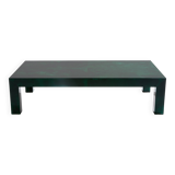 Table basse en parchemin teinté vert forêt par Aldo Tura années 60