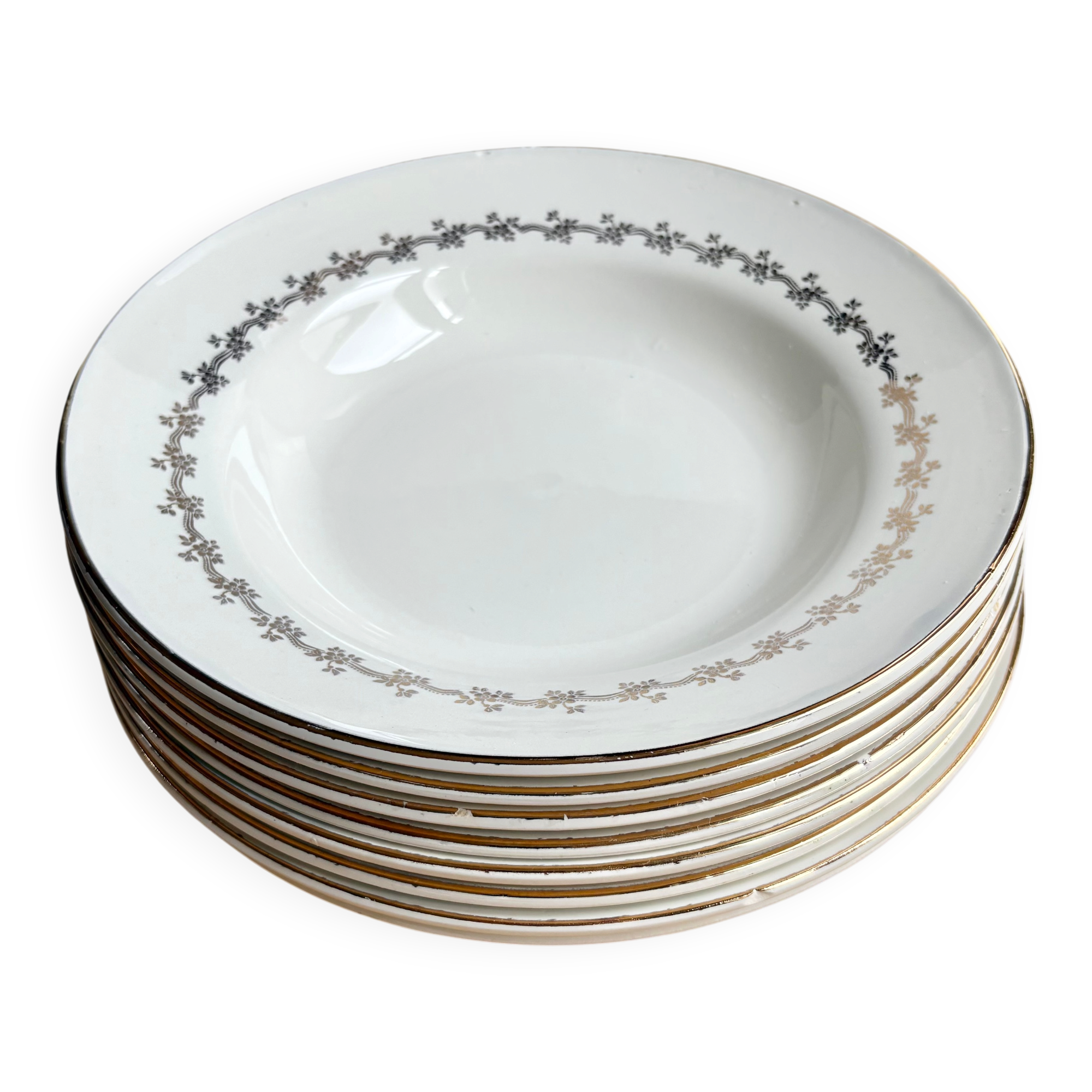 8 Digoin Sarreguemines plates