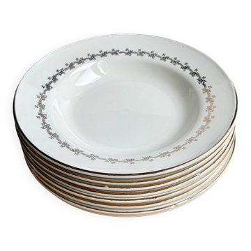 8 assiettes Digoin Sarreguemines