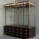 Important showcase Napoleon III bronze gold melting