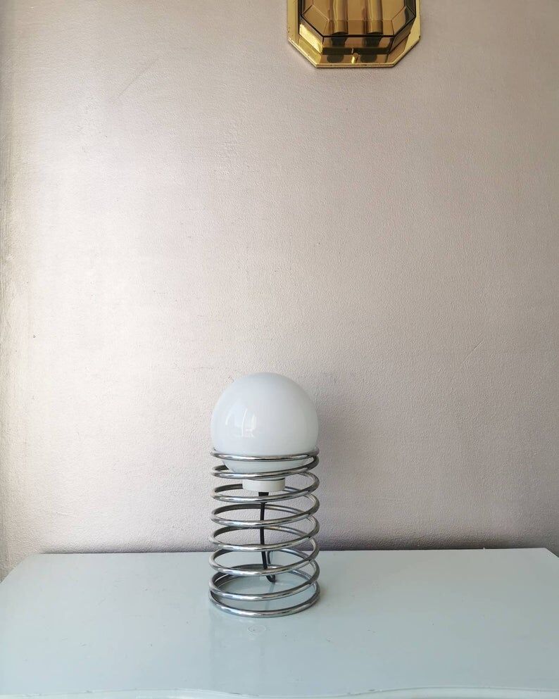 Vintage spiral table lamp 1970