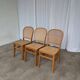 Set of 3 Vintage Wooden Dining Chairs with Cane Seat - Mid-Century Yugoslav