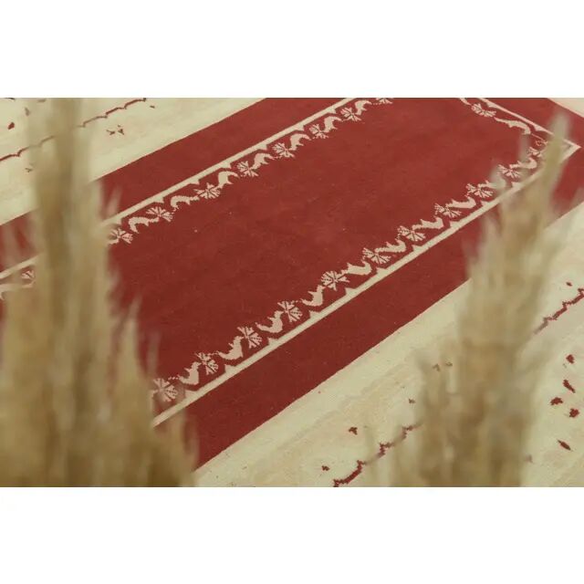1970s Vintage Turkish Oushak Handmade Wool Cotton Beige Area Rug 194x263