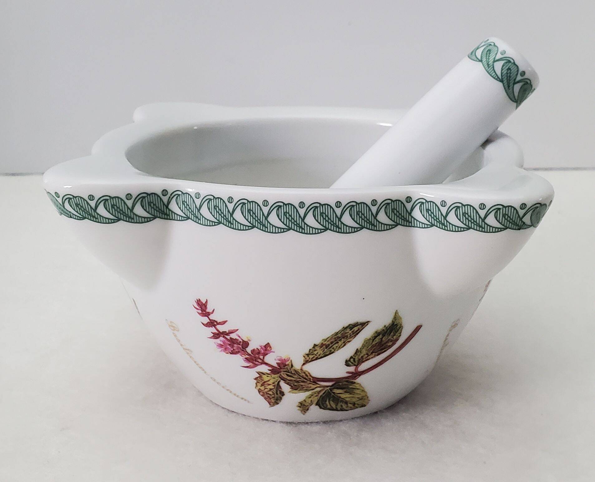 Mortier et pilon porcelaine tognana le terrine botaniche