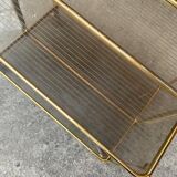 Vintage Folding Trolley in Gold Brass and Plastic