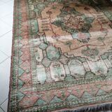 Afghan rug in pastel colors