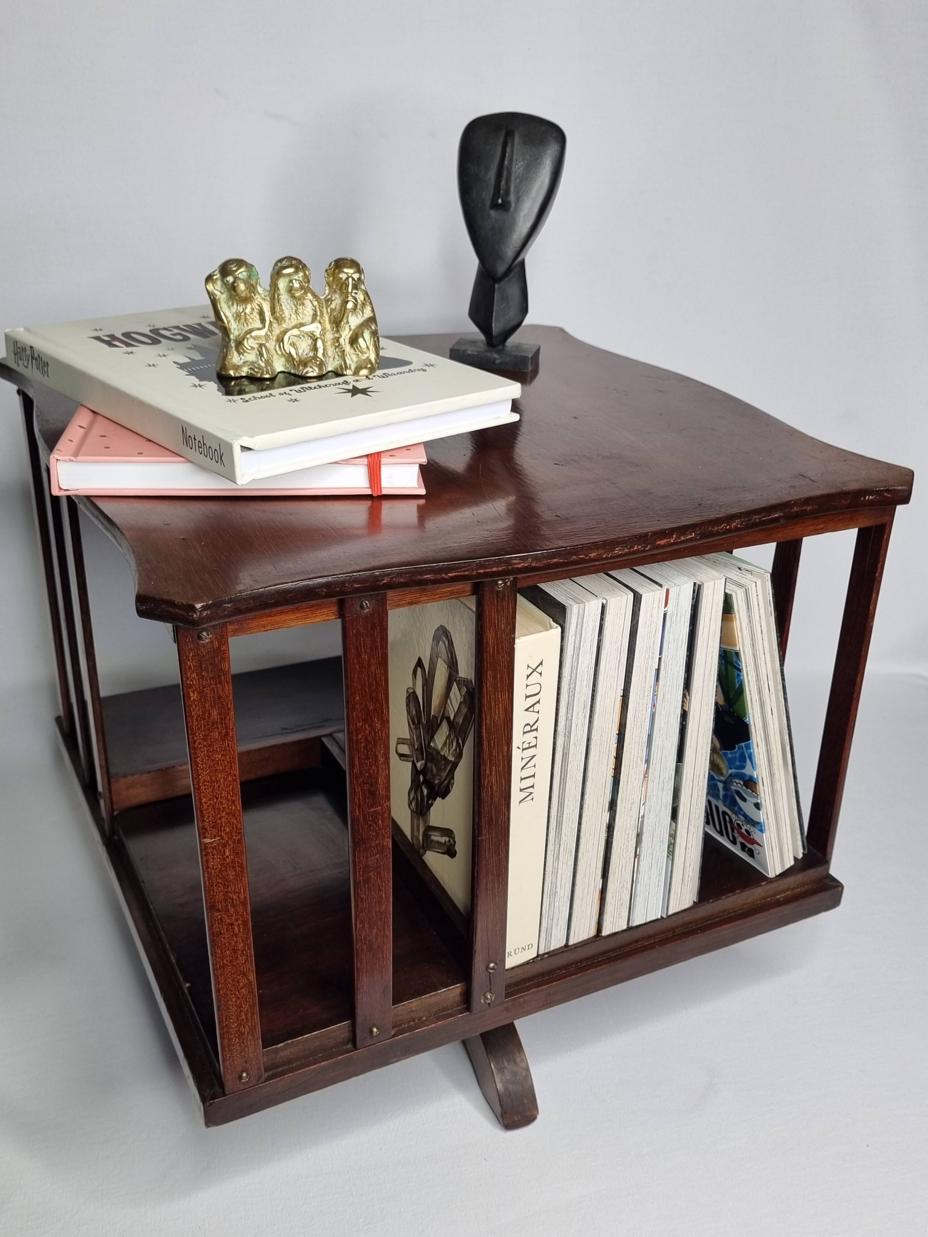 Small English style revolving table bookcase, 36 cm