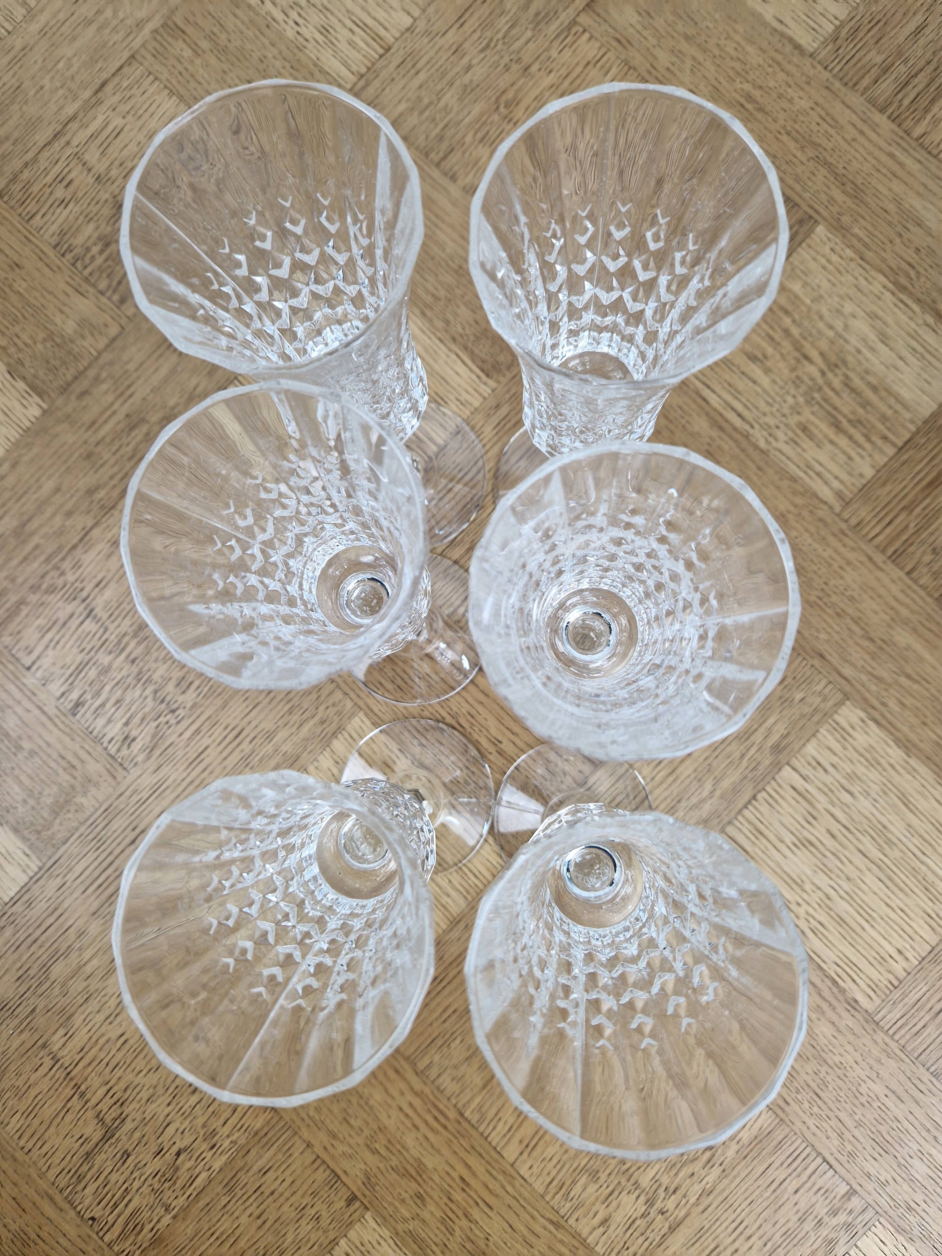 6 champagne flutes 15cl Lady Diamond Cristal d'Arques