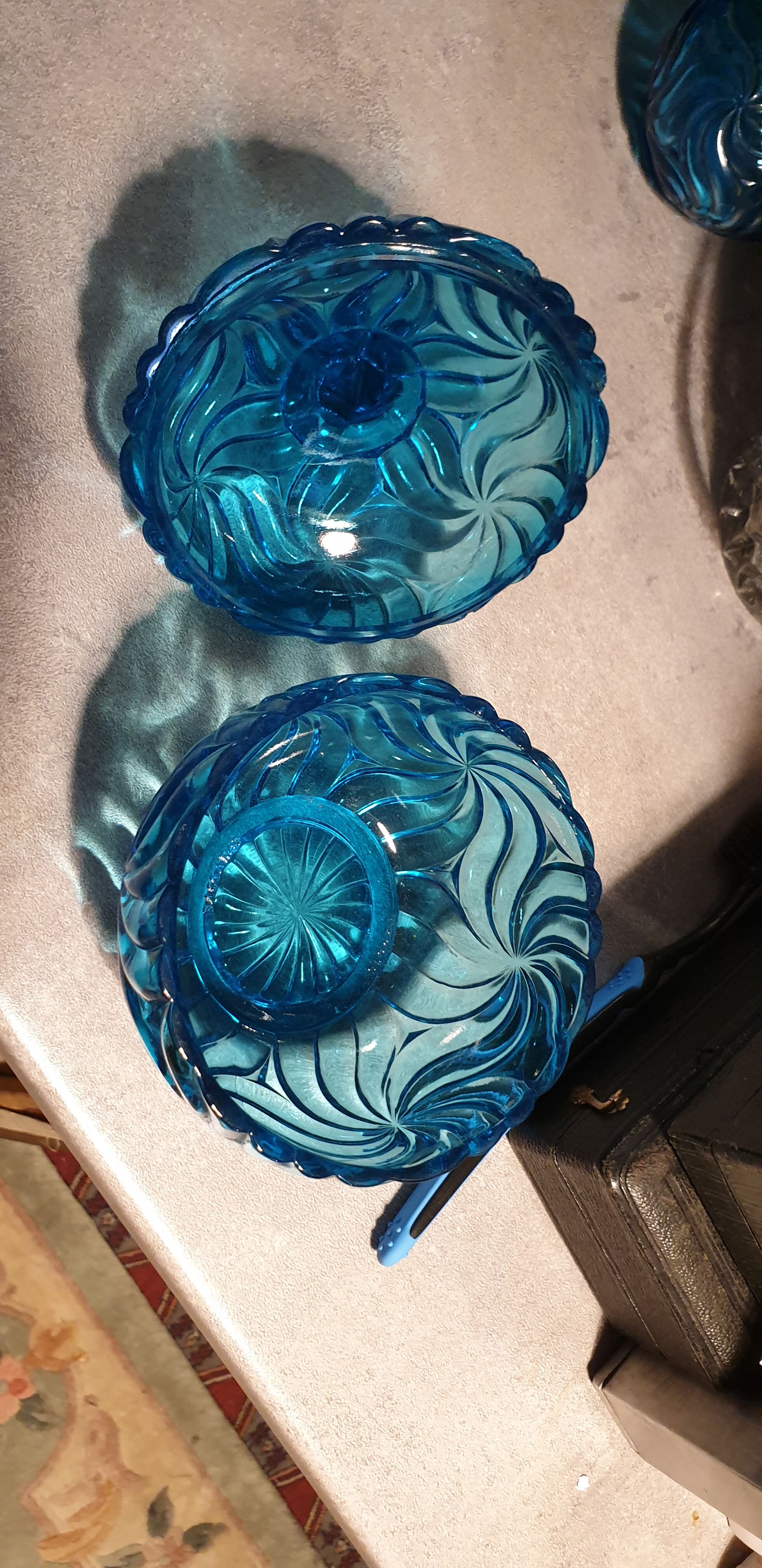 Service with blue absynte colbat Napoleon III