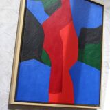 Peinture sur toile tendue "mystique" 80x65cm