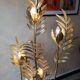 Hans Kogl gold metal lamppost 1960 1970 vintage