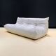 French Togo sofa in white cow leather by Michel Ducaroy for Ligne Roset.