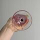 Twisted pink blown glass vase