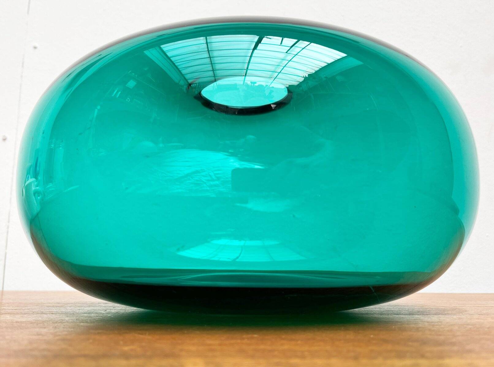 Large vase from the Swedish Stockholm series, handmade glass from Ikea, 1990s.