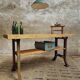Industrial table side table kitchen island or bathroom furniture