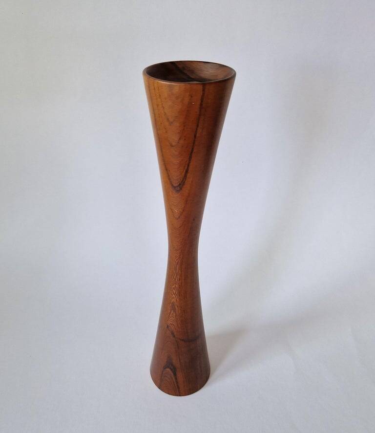 Midcentury Rare Rosewood Candleholder Casa Finland, Brazil, 1970s