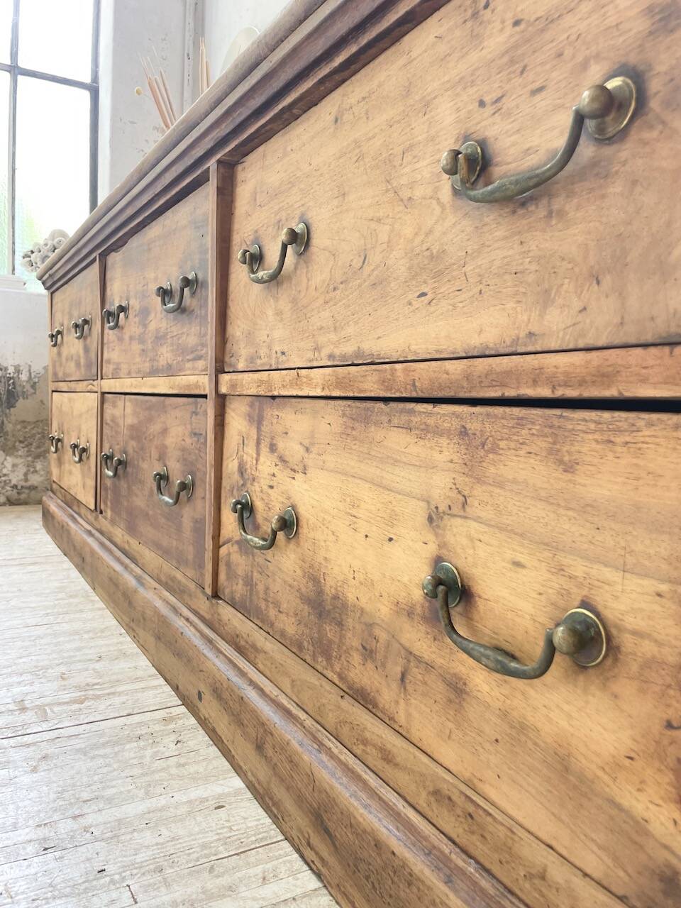 XXL walnut silk loom furniture from the 50s