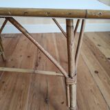 Table basse vintage en rotin