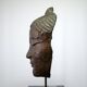 Buddha head sculpture, marble base