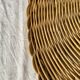 Antique large round wicker and bamboo presentation basket - diameter: 59 cm
