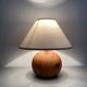 Wooden lamp, cotton shade