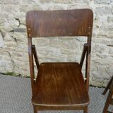 Pair of Baumann folding bistro chairs