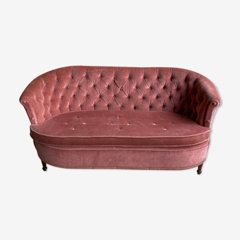 Banquette crapaud vieux rose