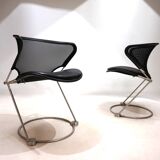 Set of 2 Wilkhahn Nuvola conference / dining room chairs by Herbert Ohl, 19