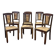 Series of 6 Art Deco chairs in mahogany and leather from the 1930s