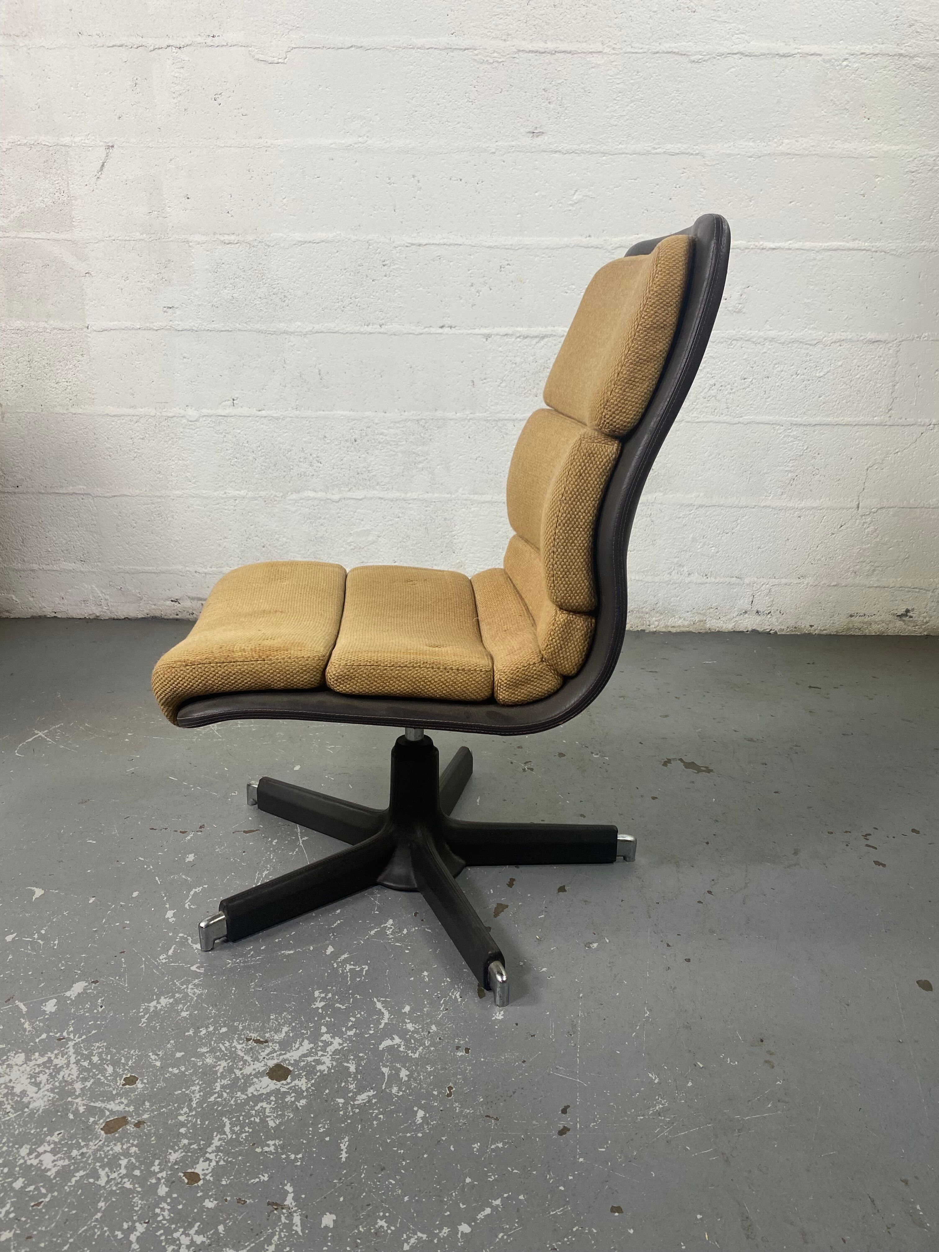 Vintage Office Chair in Leatherette and Fabric
