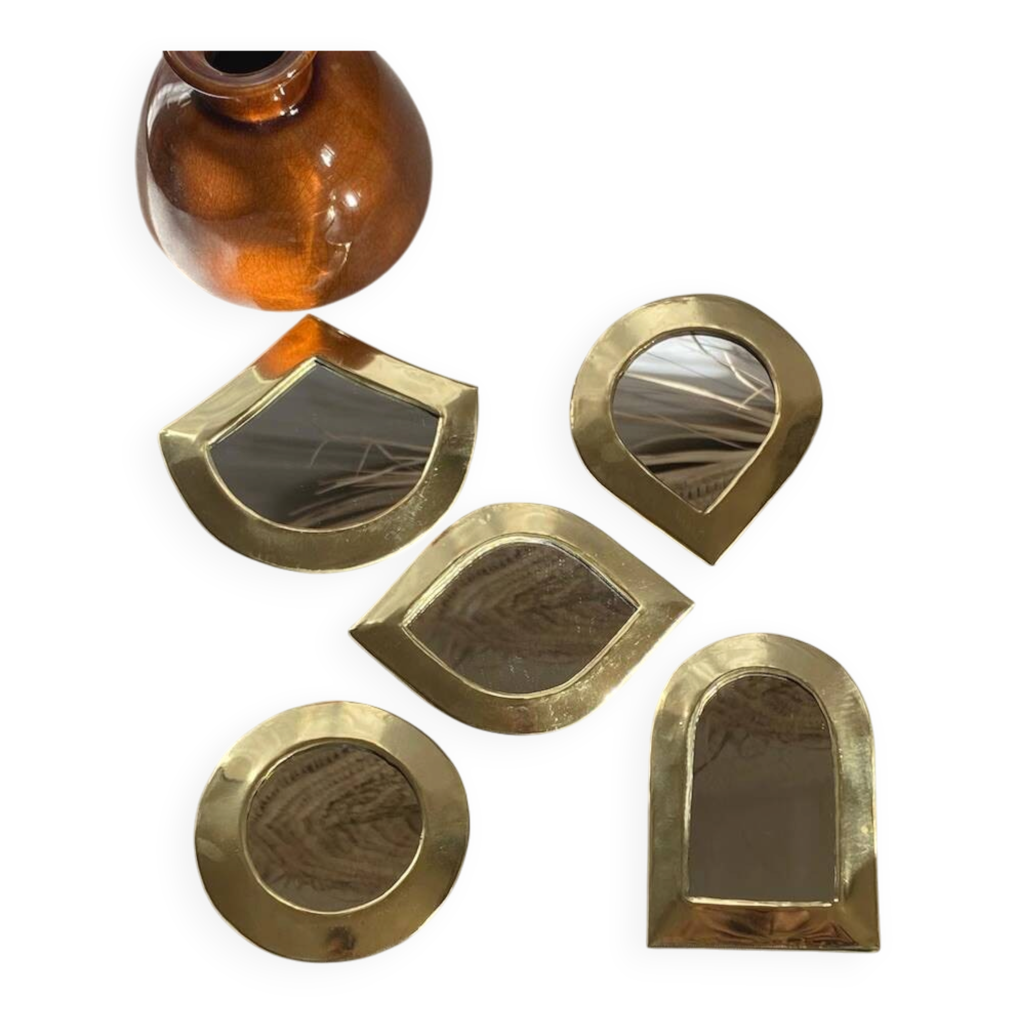 Miroirs en laiton fabriqué à la main