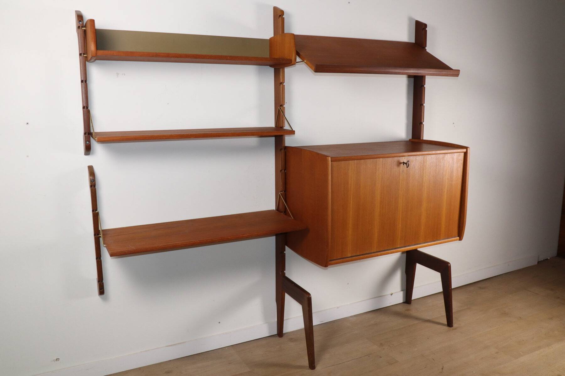 Modular Scandinavian wall library – Blindheim Møbelfabrik – 1960