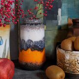 FAT LAVA vintage gray foam ceramic vase