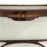 Ebonized Beech Console Table with Portuguese Pink Marble Top, Italy