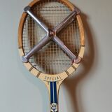 Vintage wooden tennis racket special t Victor Clément metal structure Zephyr