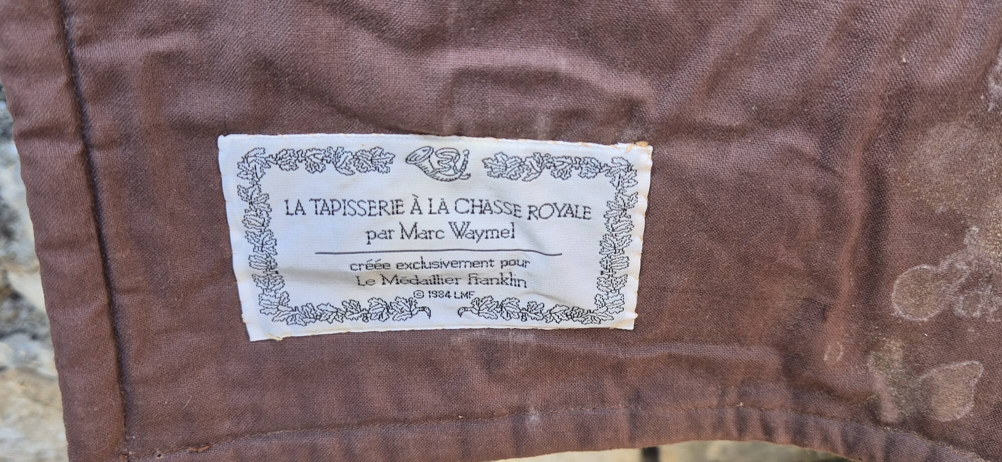 Tapisserie murale vintage Marc Waymel La Chasse Royale