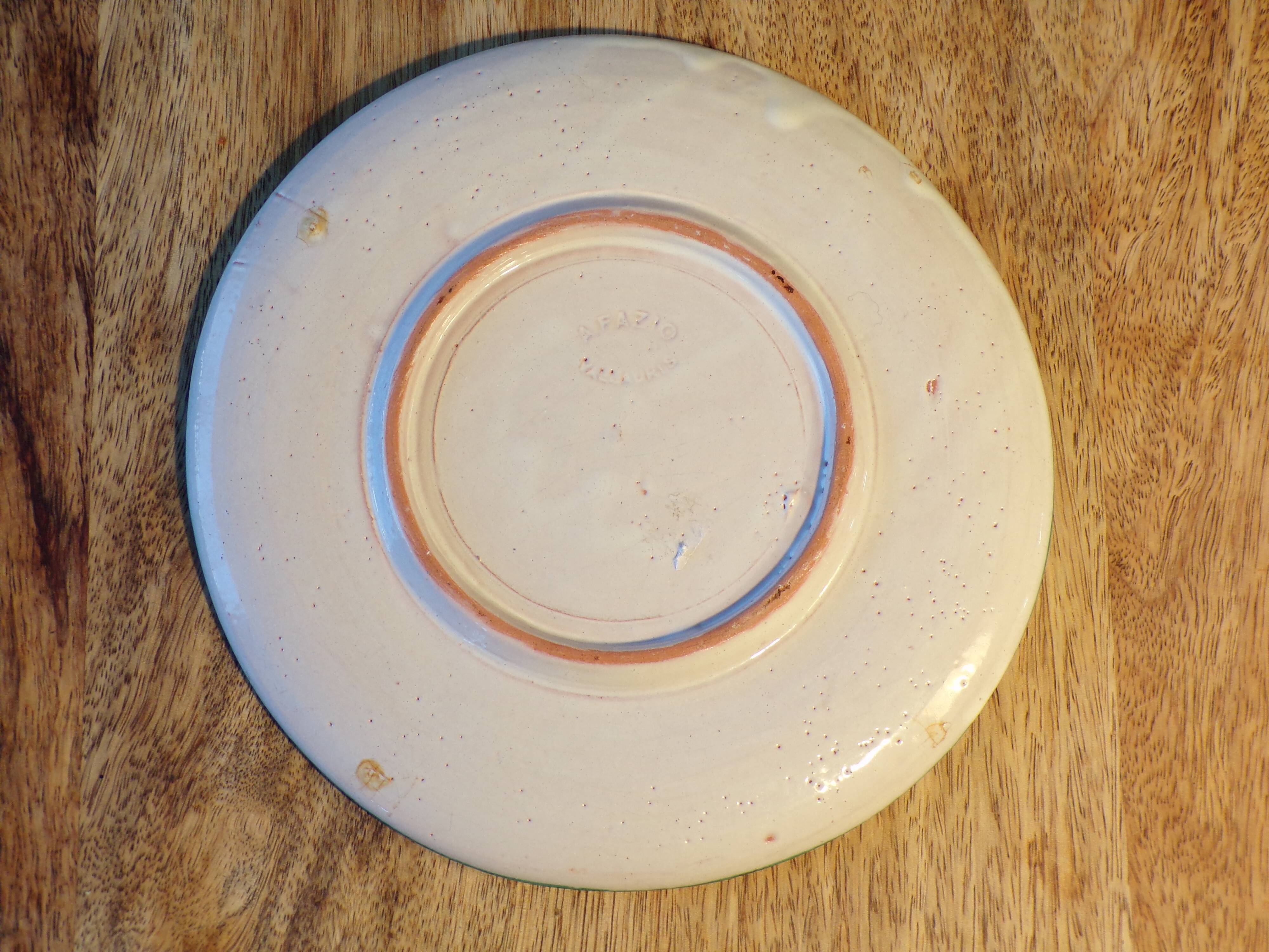 Assiette céramique par Antoine Fazio Vallauris Ø20.5cm