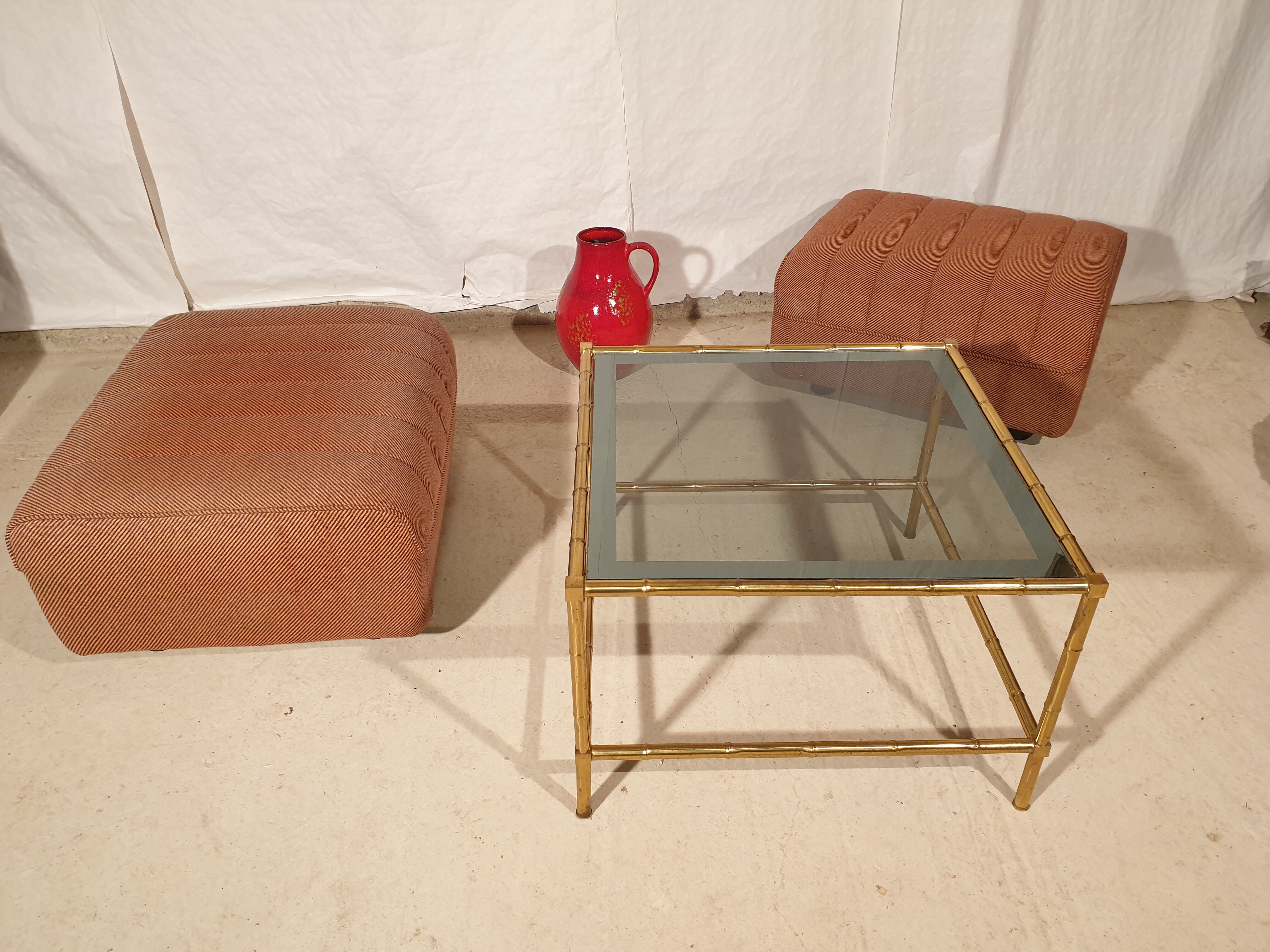 Pair of vintage ottomans