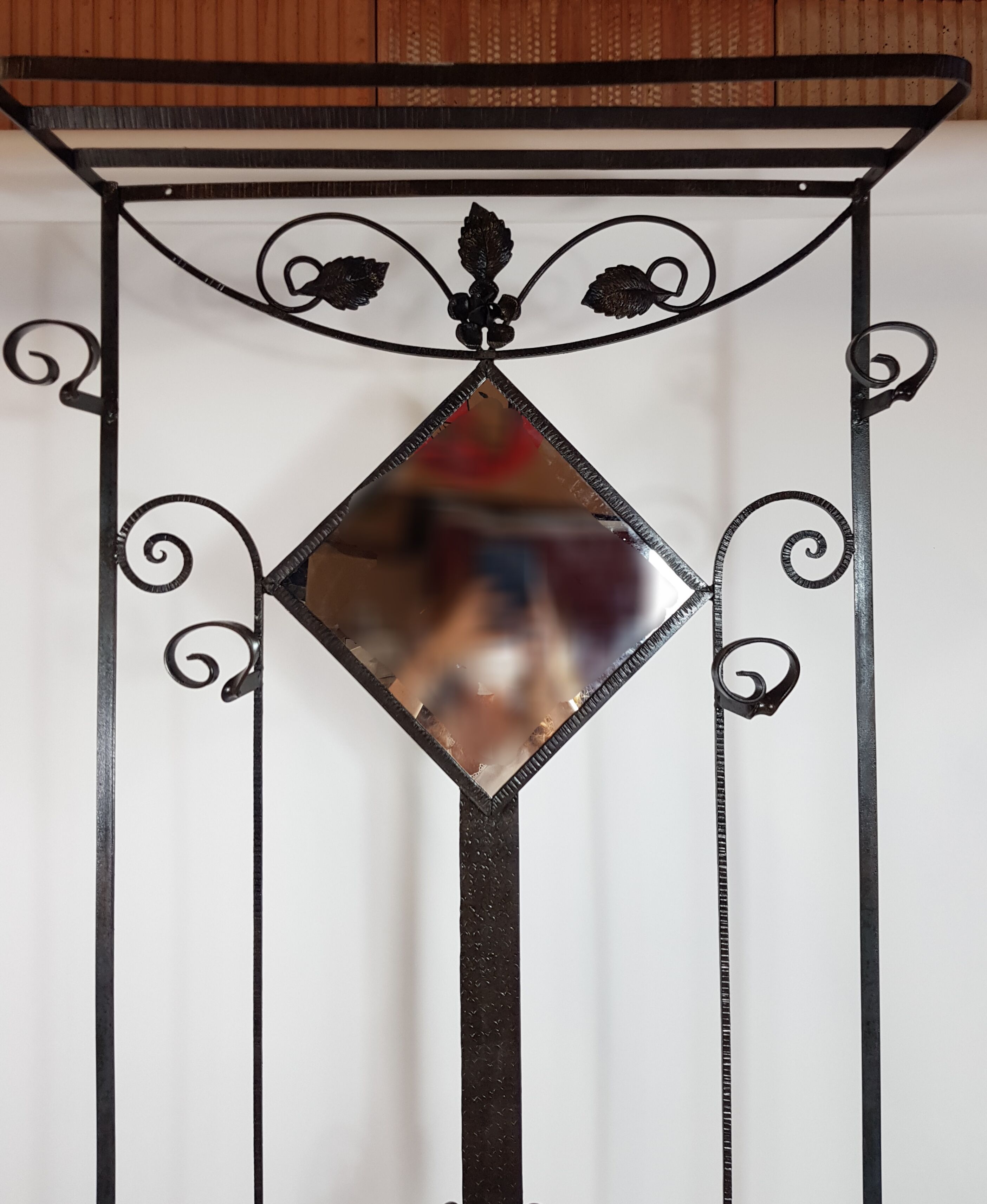 Wardrobe Coat rack art Deco wrought iron 1930