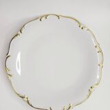 Round antique plate in gilded porcelain, Tirschenreuth, Bavaria