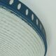 Rare large ceiling light by hillebrand 1960s textured glass blue metal fram