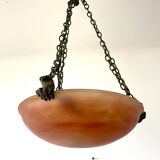 Art Deco pendant light in marbled glass