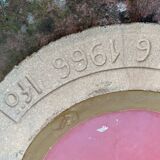 Round ceramic mirror signed IFO Denmark circa 1960