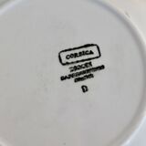 4 vintage Digoin Sarreguemines earthenware soup plates, Corsica model