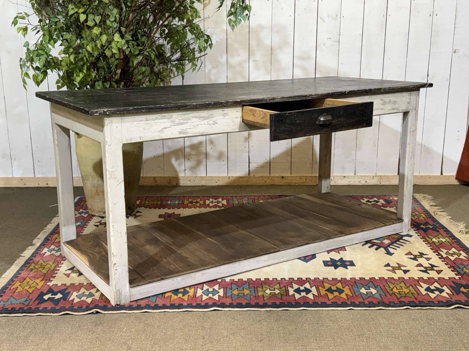 1930s draper's table in fir and chestnut