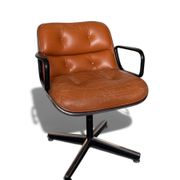 Charles Pollock Knoll Office Chair Patinated Camel Leather
