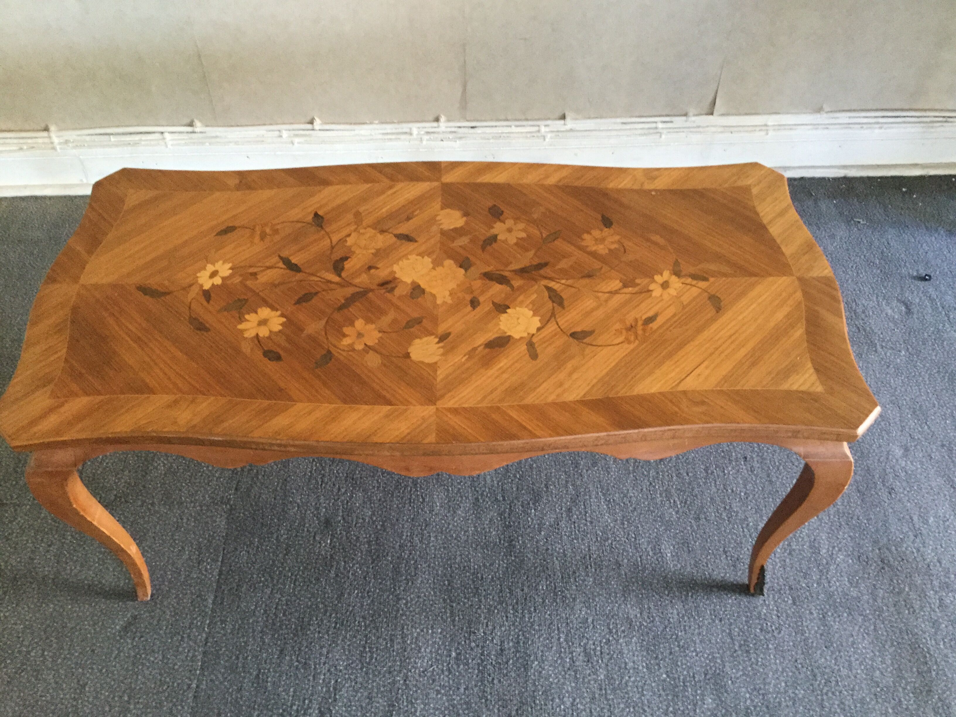 marquetry coffee table
