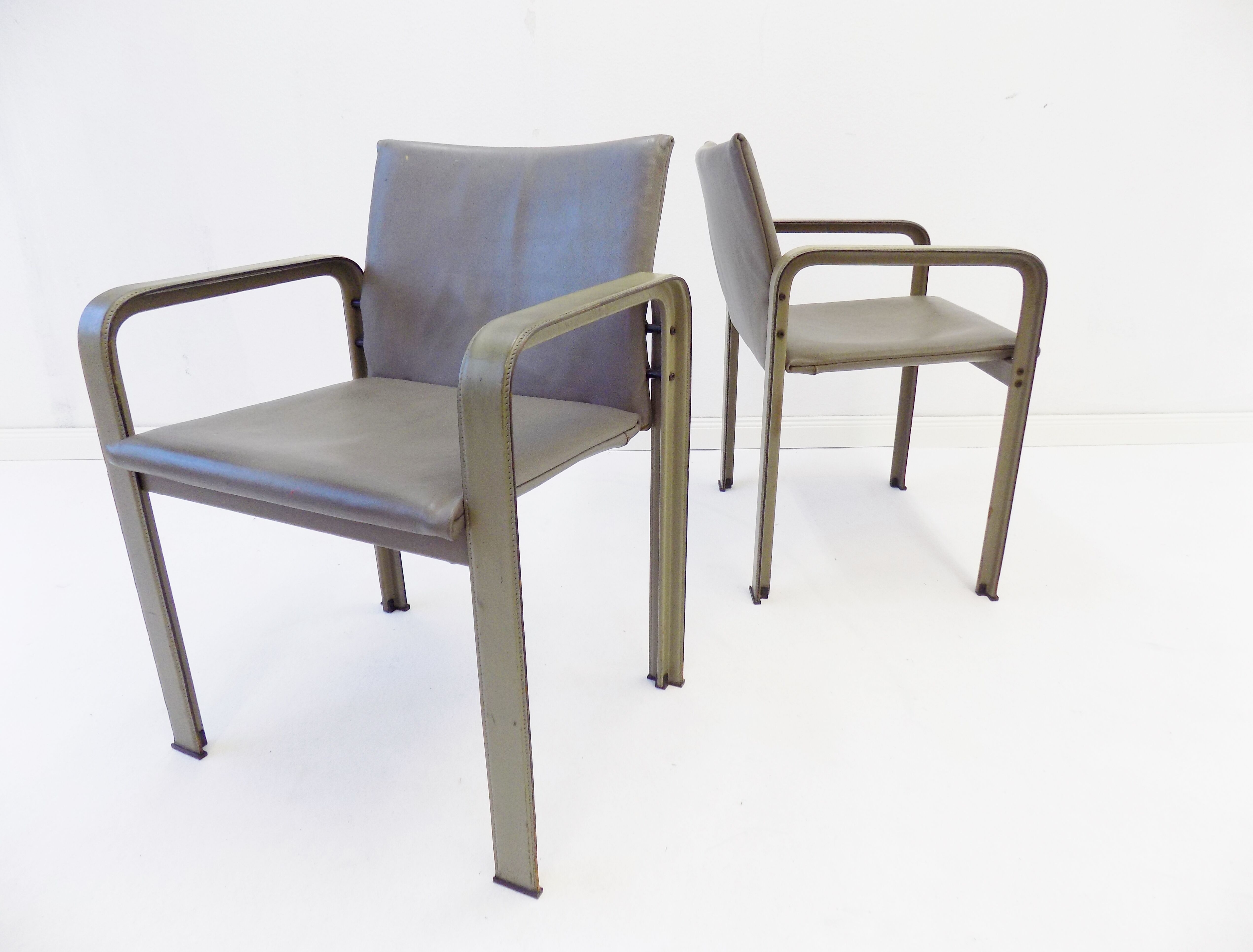 Lot de 2 fauteuils en cuir Matteo Grassi Golfo Dei Poeti