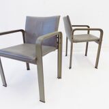 Lot de 2 fauteuils en cuir Matteo Grassi Golfo Dei Poeti